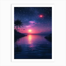 Night Sky Stock Videos & Royalty-Free Footage Art Print