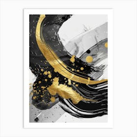 Gold And Black Canvas Print 30 Art Print