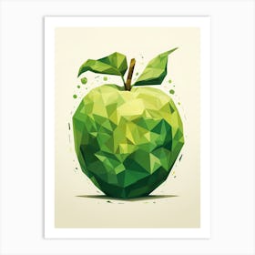 Low Poly Apple 5 Art Print