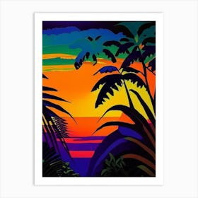 Tropical Matisse Inspired Sunrise Art Print