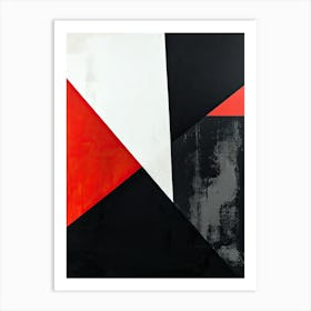 'Black And Red' Minimalism Art Print