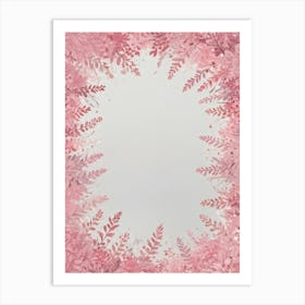 Pink Floral Frame Art Print