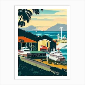 Port Of Durban South Africa Vintage Poster harbour Art Print