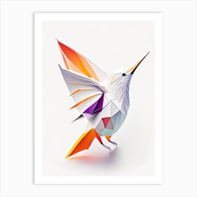 Allen S Hummingbird Origami Style 1 Art Print