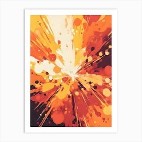 Orange Burst Canvas Print Art Print