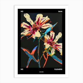 No Rain No Flowers Poster Gaillardia 3 Art Print