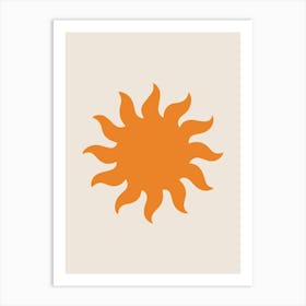 Sole Orange Art Print