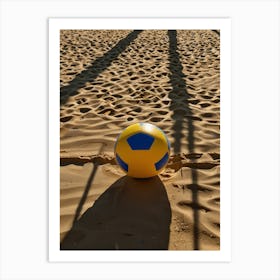 Volleyball Ball On The Beach 1 Art Print