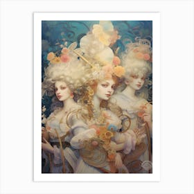 The Muses Mythology Rococo Painting 6 Art Print