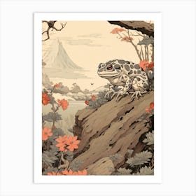 Resting Frog Japanese Style 12 Art Print