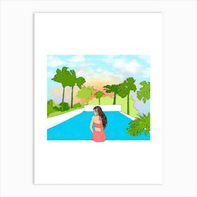 Paradise Pool Art Print