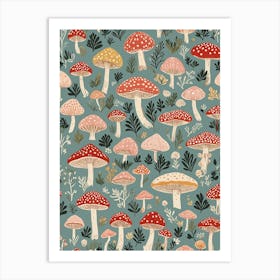 Mushroom Medley Art Print