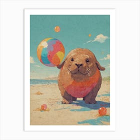 Sand Dog Art Print