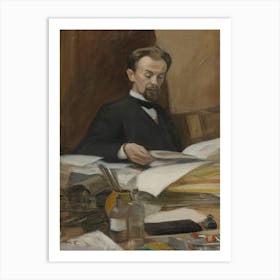 Portrait Of The Poet Otto Manninen, 1903 By Magnus Enckell Art Print