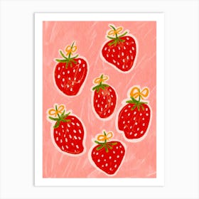 Strawberry Painting Art Print