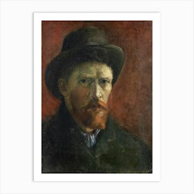 Self Portrait With Dark Felt Hat (1886), Vincent Van Gogh Art Print
