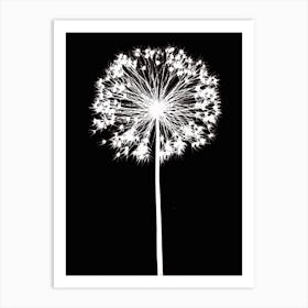 Black white allium Art Print