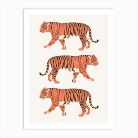 Tiger Trio Art Print