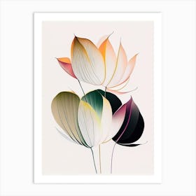 Lotus Flower Petals Abstract Line Drawing 1 Art Print