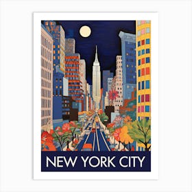 New York City United States Travel Print Painting Cute Art Print