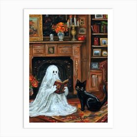 Ghost Reading A Book 12 Art Print