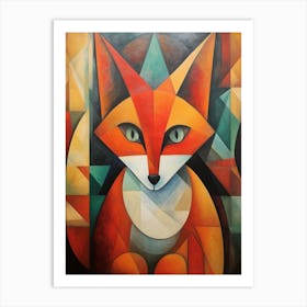 Fox Abstract Pop Art 8 Art Print
