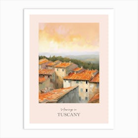 Mornings In Tuscany Rooftops Morning Skyline 2 Art Print