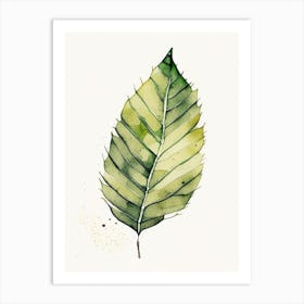 Saguaro Leaf Minimalist Watercolour Art Print