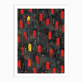 Red And Yellow Houses Art Print