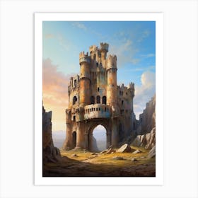 Castle In The Mountains Art Print