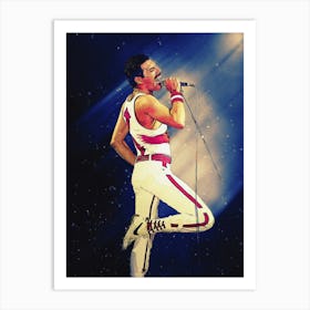 Superstars Of Freddie Mercury The Singer Of Band Queen Art Print