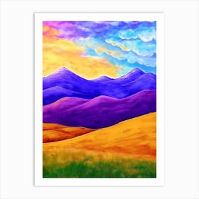 Sunset In The colorful Mountains Art Print