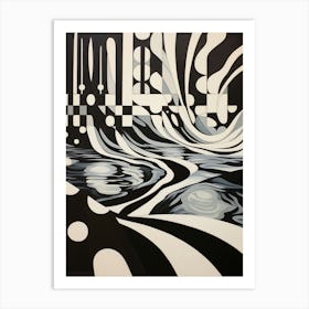 Water Geometric Abstract 11 Art Print