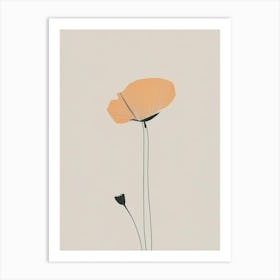 California Poppy Wildflower Simplicity Art Print
