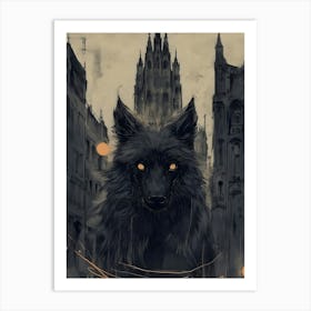 Wolf In The City Art Print