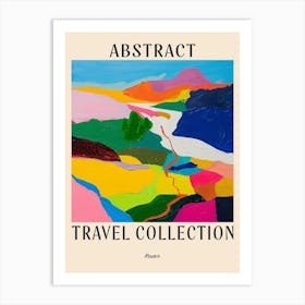 Abstract Travel Collection Poster Kosovo 3 Art Print