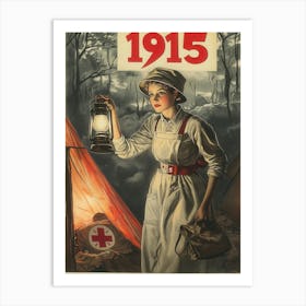 Aihrgdesign A Vintage Poster Promoting Red Cross Relief Effor 22b96e20 B00c 4834 Bfed 4e24faded848 3 Art Print