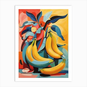 Bananas Abstract art Art Print