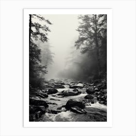 Great Smoky, Black And White Analogue Photograph 3 Art Print