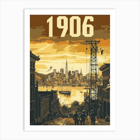 Aihrgdesign A Vintage Poster Depicting The Rebuilding Of San 1 Art Print