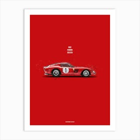 Cars in Colors, Ferrari 250GTO Art Print