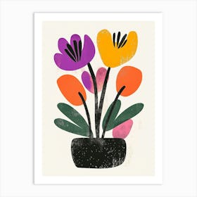 Tulips In A Pot Art Print