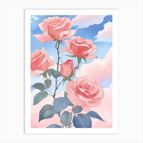 Pink Roses 24 Art Print