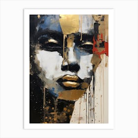 Gold And Black 4 Art Print