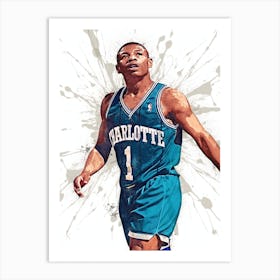 Muggsy Bogues Charlotte Hornets Art Print