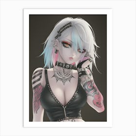 Pretty Punk Girl - Hall-O-Gram Creations 14 Art Print