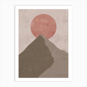 Sunset On A Mountain Art Print