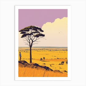 Zimbabwe 3 Travel Illustration Art Print