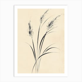 Asian Grasses Art Print