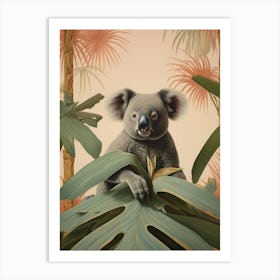 Koala 2 Tropical Animal Portrait Art Print